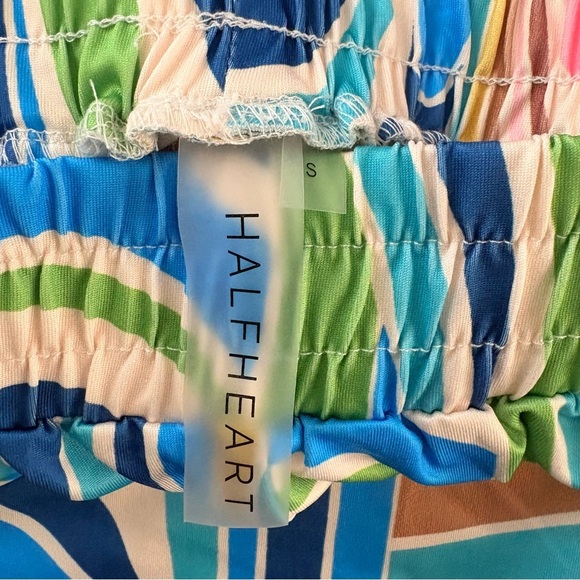 Blue and Green Abstract Women Swim Coverup by HalfHeart - Picture 5 of 11